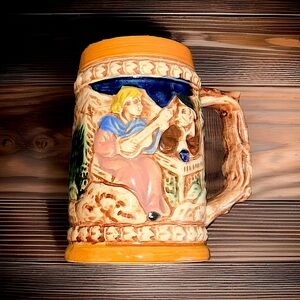 Rare Vintage Antique Japanese Branch Handle Mug/Stein